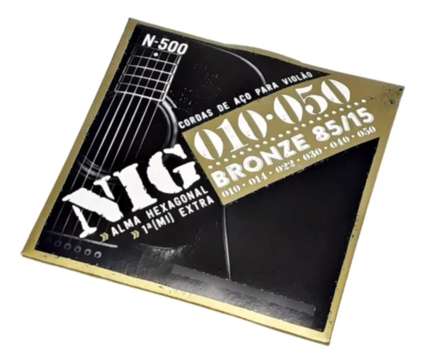 Encordoamento Nig N-500 010 Para Violão Aço Bronze 85/15 - Image 3