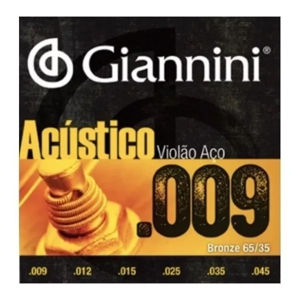 Encordoamento Giannini Acústico Violão .009.045 Bronze Geswal - Image 2