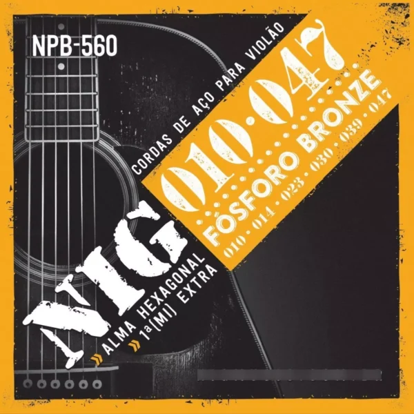 Encordoamento Nig NPB-560 010 P/ Violão Aço Bronze Fósforo