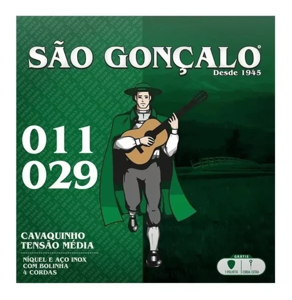 Encordoamento São Gonçalo Cavaco + Palheta Corda Extra