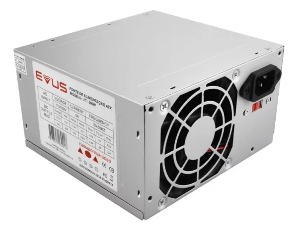 Fonte Evus Ft-200w Real 20/24p+cabo De Forca E Caixa - Image 6