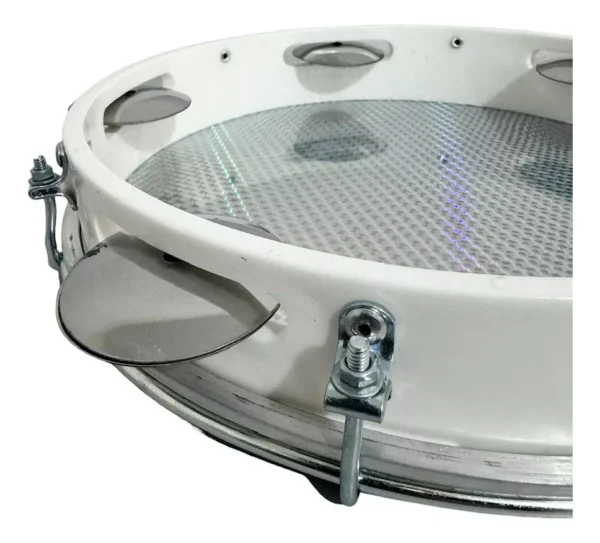Pandeiro 10 Polegadas Profissional Vanguarda Holográfica branco - Image 6